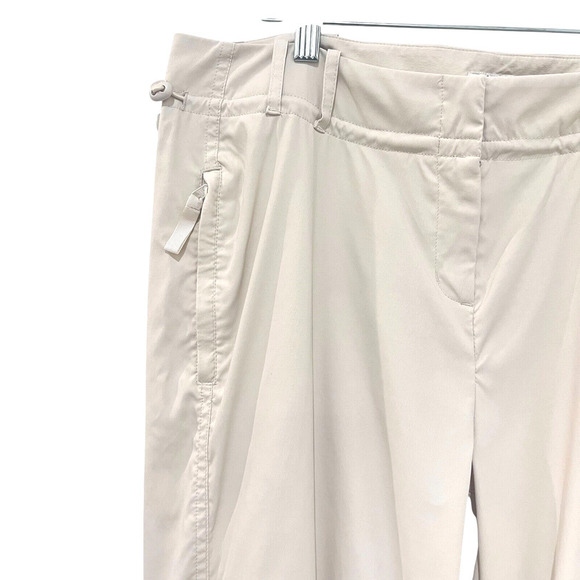 J Jill Outdoor Hiking Cream Cargo Cropped Pant Size 14 Adjustable Waist/Hem - Picture 3 of 8
